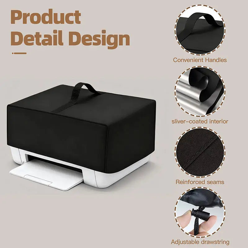 Waterproof Printer Dust Cover with Handle & Drawstring Protective Case for Office Printer & Engraving Machine Dustproof Covers Peaceful Pleasures Health and Wellness