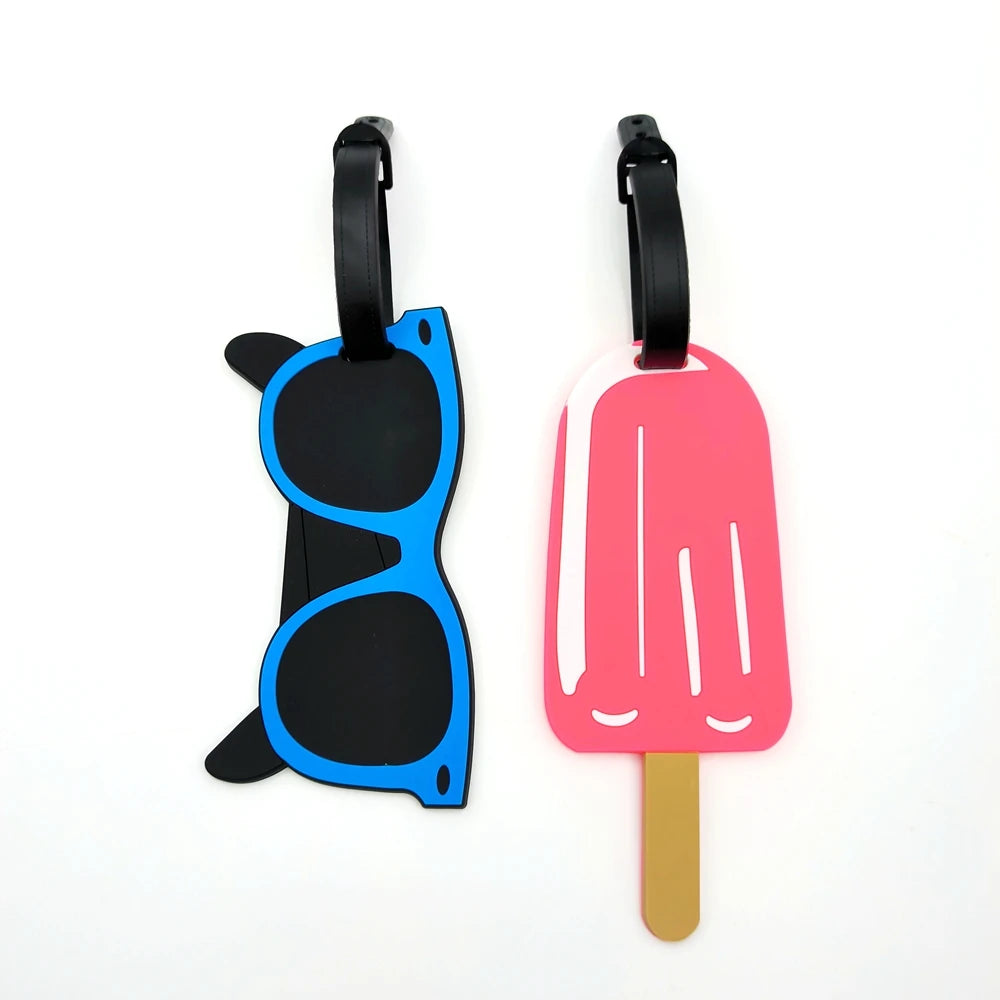 Ice Cream Luggage Tags – Cute Silicone Travel ID Labels