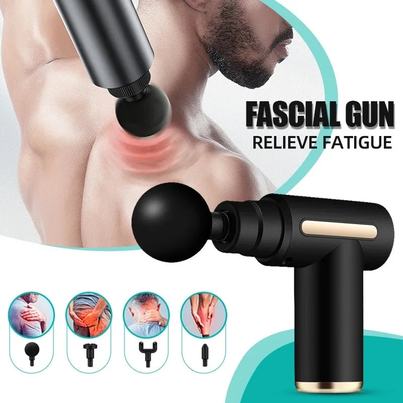 Fascia Gun Massager Instrument Portable Electric Vibrating Muscle Relaxation Tool for Sports Recovery Multifunctional Peaceful Pleasures Health and Wellness