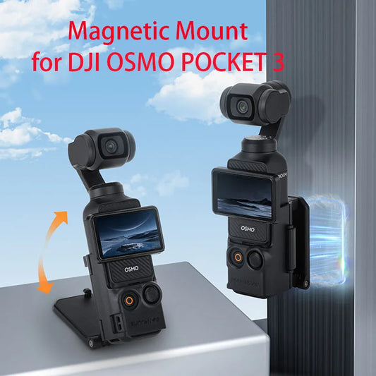 Magnetic Mount for DJI OSMO POCKET 3 Clip Holder Mount Cycling/V-log/Tabletop Action for DJI Pocket 3 Camera Accessories Peaceful Pleasures Health and Wellness