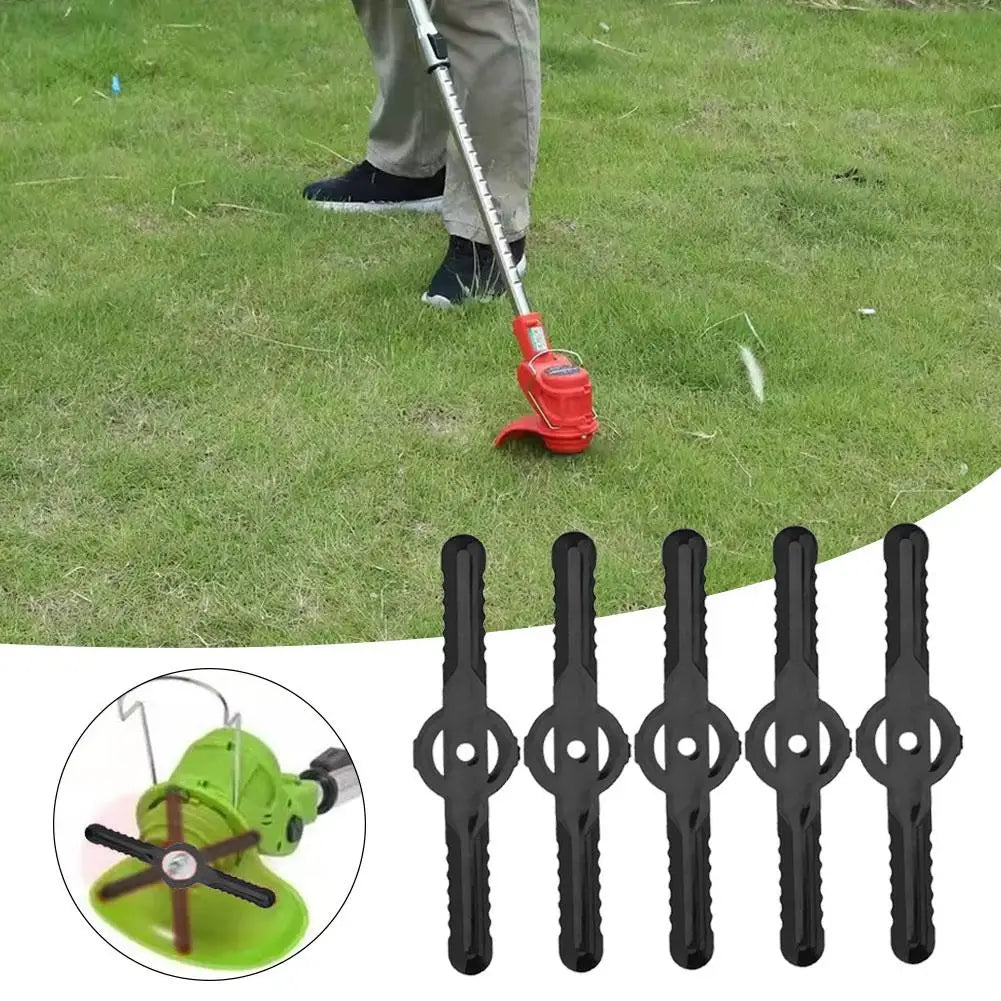 5Pcs Plastic Blade Set Cutter Replacement for Cordless Grass Trimmer Strimmer Garden Tools Peaceful Pleasures Health and Wellness