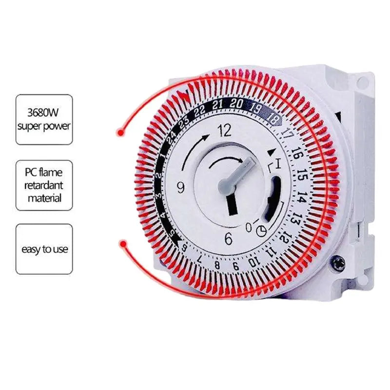 Y51A-Mechanical Time Controller 16A 230V Rotary Dial Analog Switch Daily Function For Home& For Industrial Appliances Peaceful Pleasures Health and Wellness