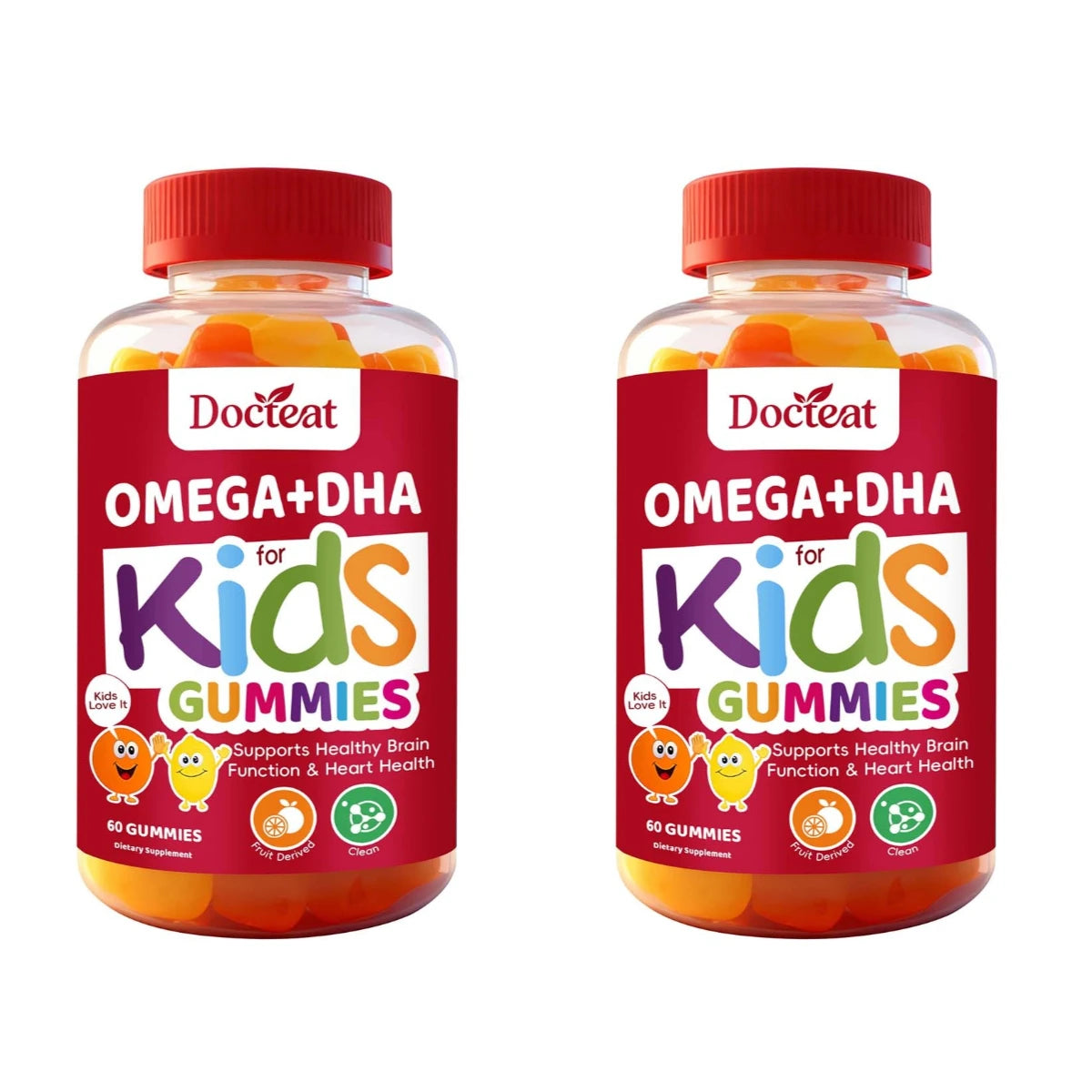 Omega+DHA Kids Gummies | Algae DHA, Chia Oil & Vitamin C | 60ct