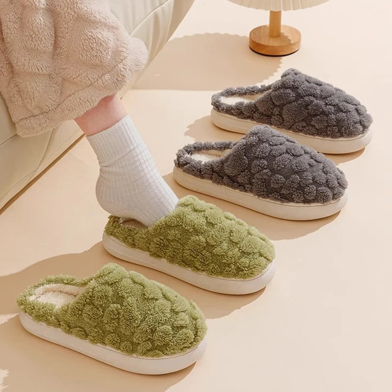 Winter Cotton Slippers | Warm Non-Slip Indoor House Shoes