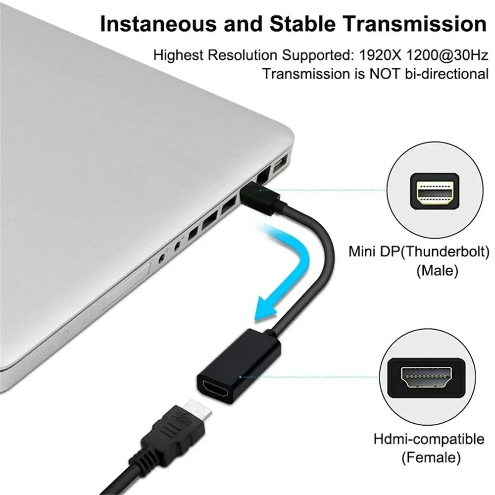 Mini DisplayPort to HDMI Adapter 4K | MacBook, Surface & PC