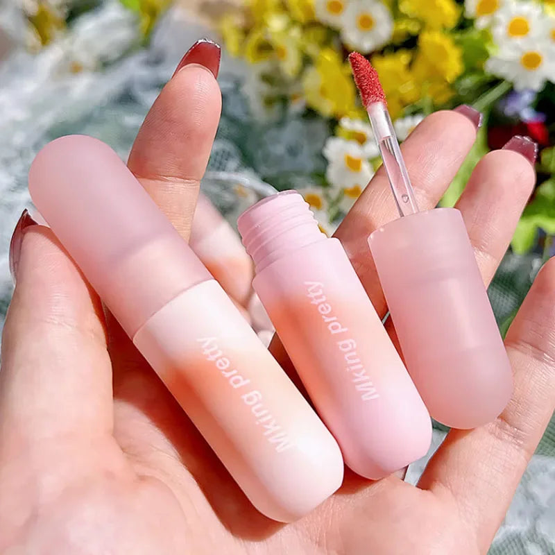 ZYXUAQIR Peach Pink Matte Liquid Lipstick | Velvet Lip Gloss