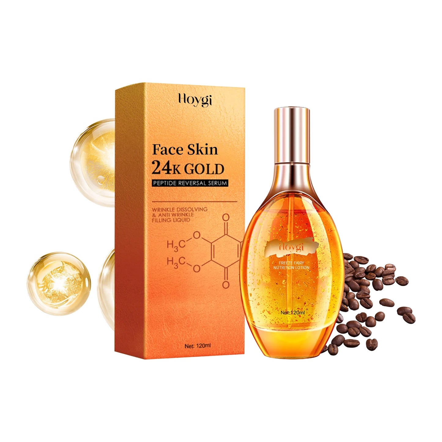 24K Gold Peptide Face Serum – Anti-Aging, Firming & Brightening