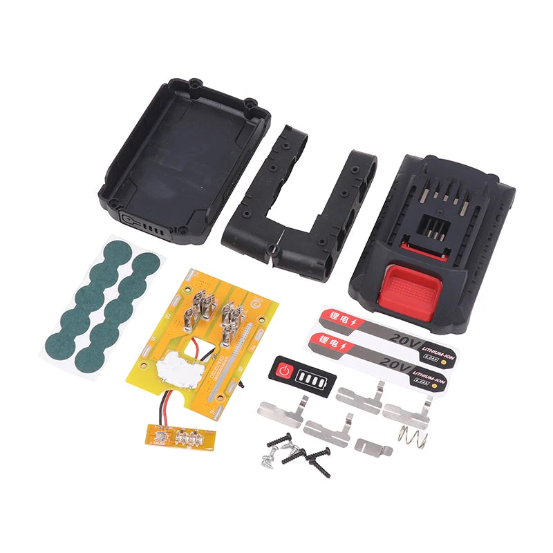 DIY Li-ion Battery Case Kit & BMS PCB for 5–20 Cell Power Tools