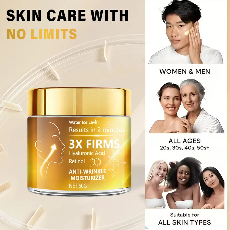 3X Anti-Wrinkle Face Cream – Hyaluronic Acid & Retinol 60g