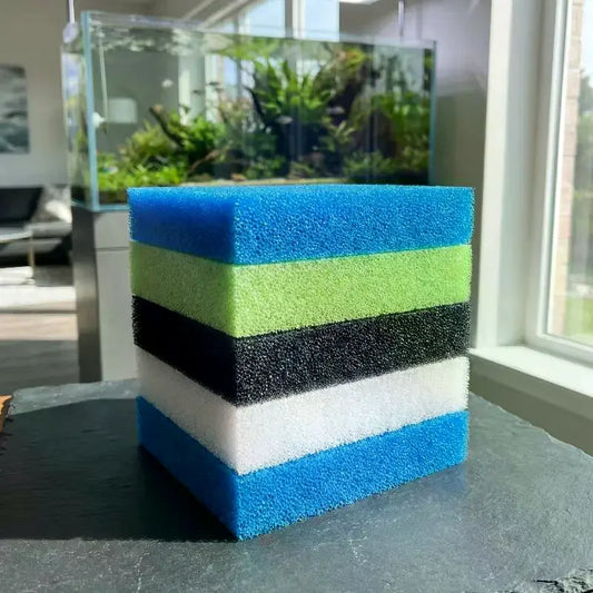 5-Pack Aquarium Filter Sponge Pads | Carbon Filter Media Cotton Aquarium Filter Media Peaceful Pleasures Health and Wellness