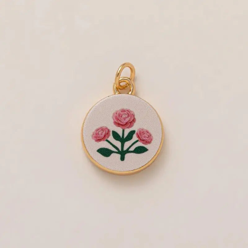 DIY Butterfly Flower Pendant – Gold-Plated Color Block Charm