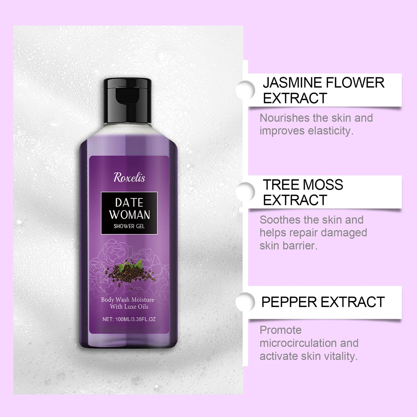 Jasmine Herbal Shower Gel – Moisturizing & Nourishing Bath Gel