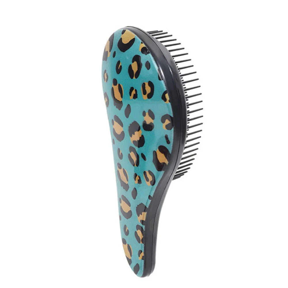 Leopard Print Air Cushion Detangling Hair Comb & Massager