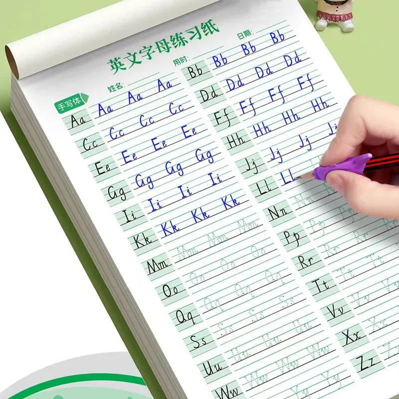 Early Learning English Alphabet Copybook 18 Pages Fun Handwriting