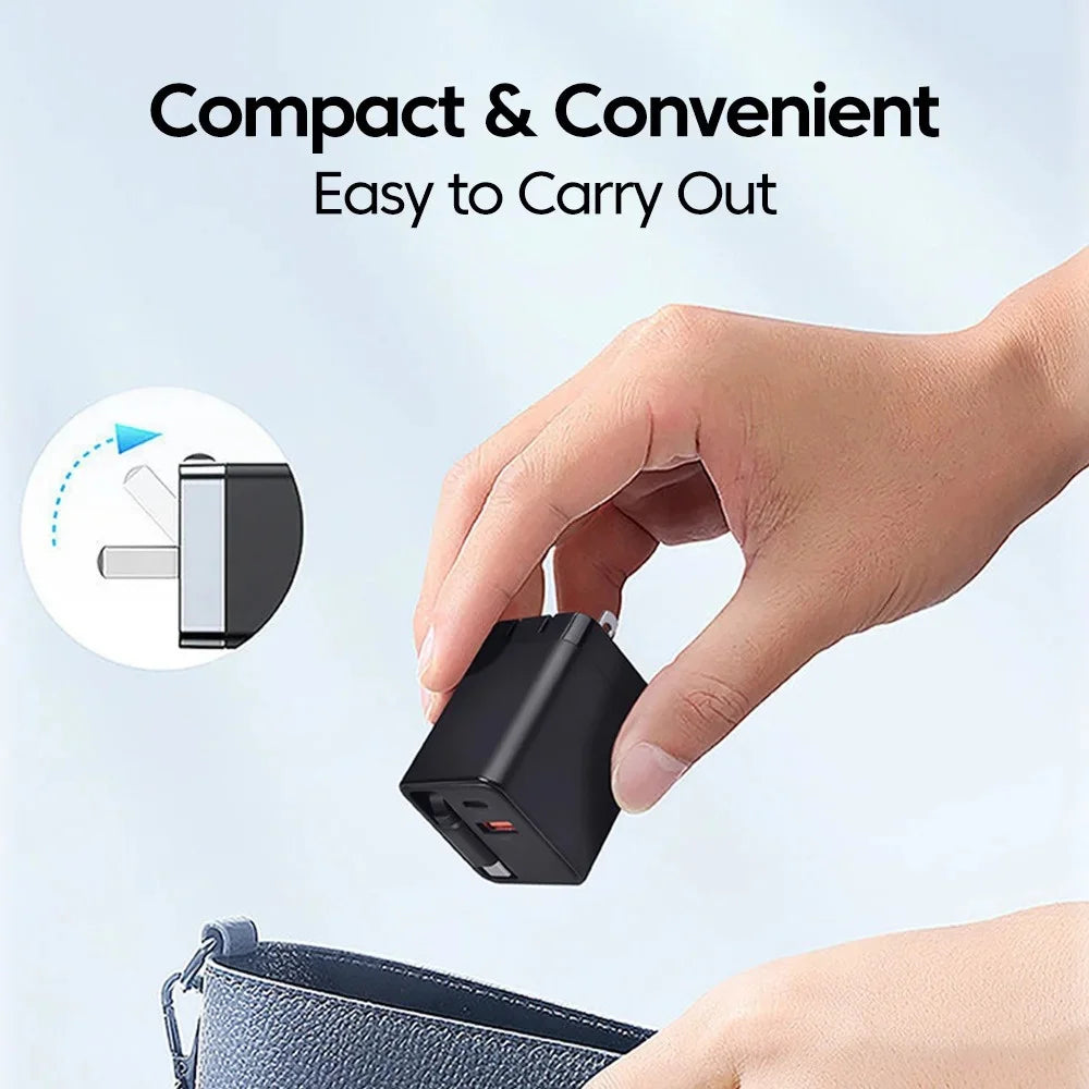 80W GaN Fast Wall Charger with USB-C Cable | iPhone & Android