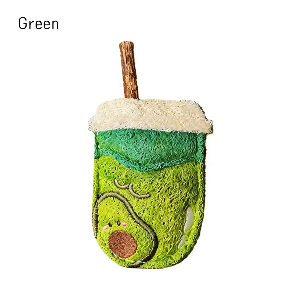 Natural Loofah Cat Chew Toy with Catnip & Silver Vine
