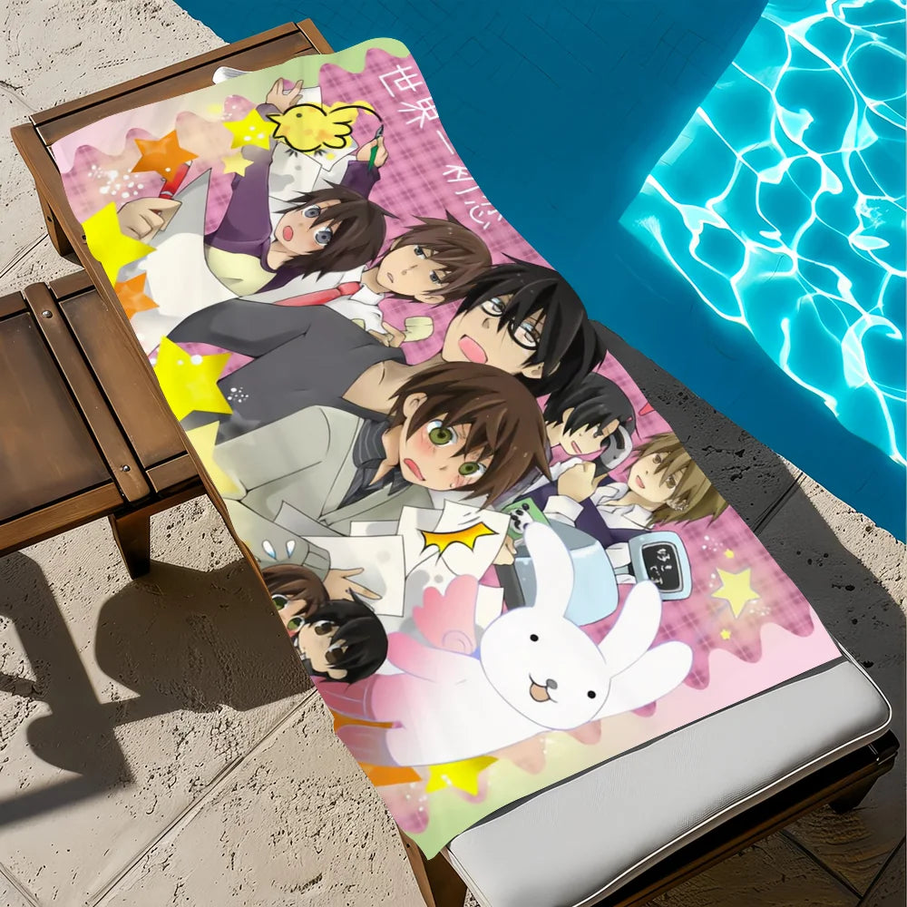 Sekai-ichi Hatsukoi Anime Beach Towel – Quick Dry & Soft Anime Beach Towel Peaceful Pleasures Health and Wellness z4 STJ40x70CM