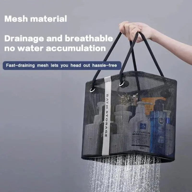 Portable Tote Shower Basket WaterproofBag With Handle Large Capacity Toiletry Bag Organizer Unisex Peaceful Pleasures Health and Wellness