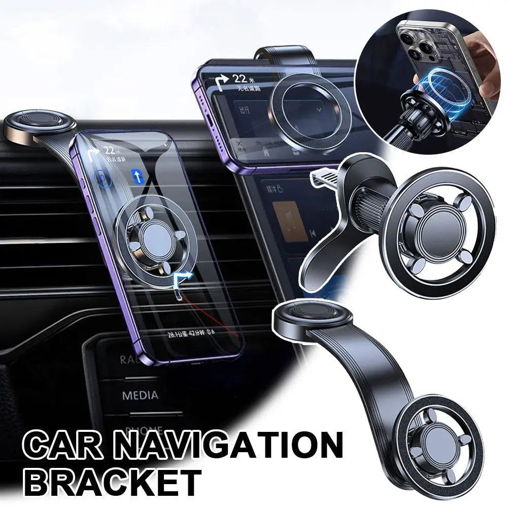Magnetic Car Phone Holder Stand For Magsafe Car Mount Support GPS Mobile Bracket In Car For IPhone 15 14 13 12 Samsung Xiaomi Peaceful Pleasures Health and Wellness