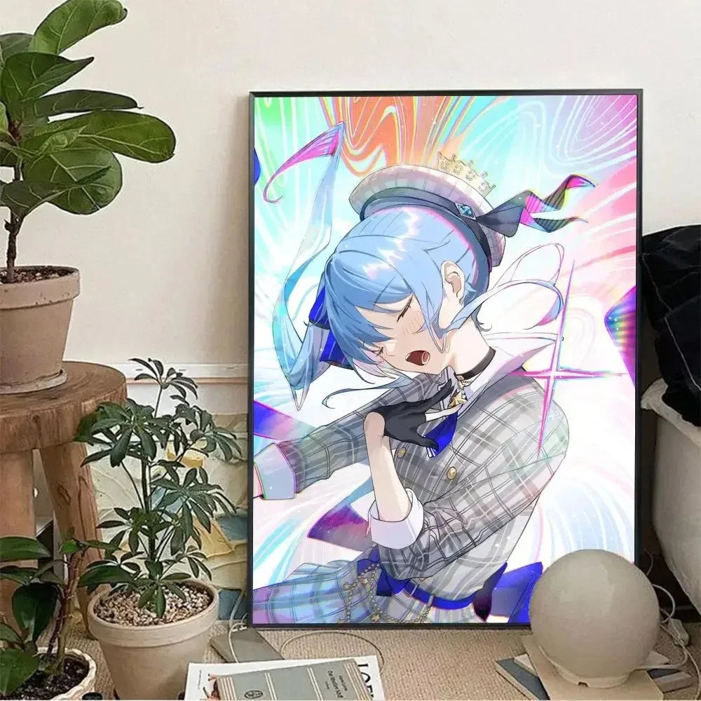 Hoshimachi Suisei Hololive Anime Canvas Wall Art Poster