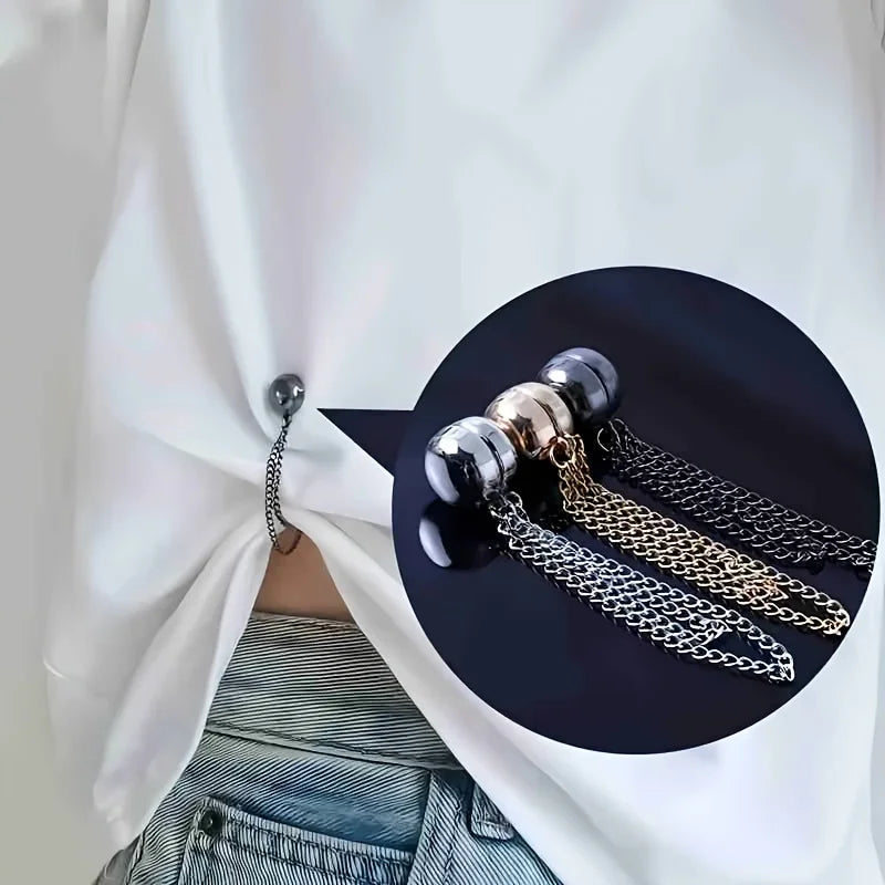 Magnetic Clothing Clip Adjustable Chain Design Spherical Trim