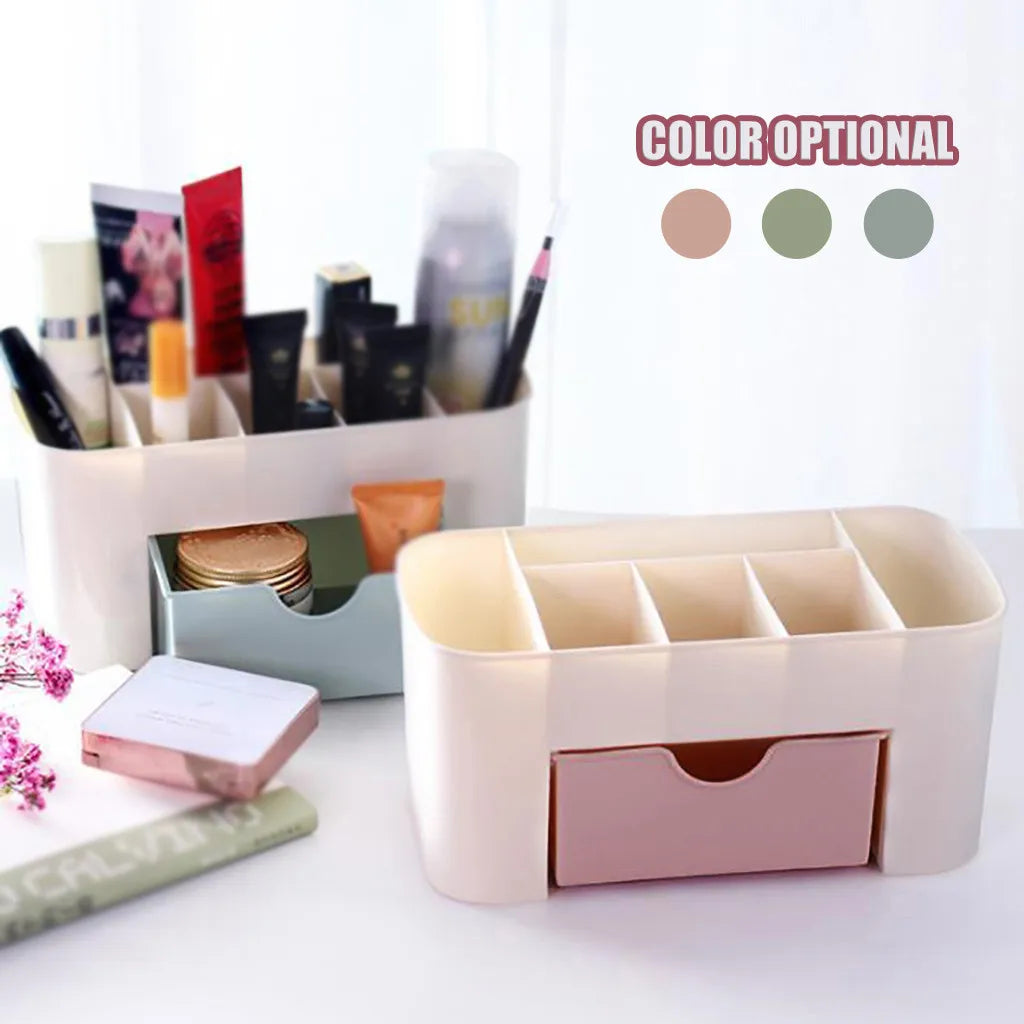 Double Layer Makeup & Jewelry Organizer with Drawers