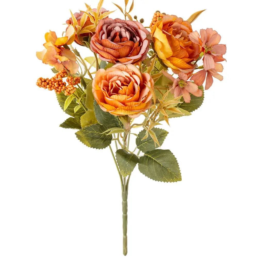 Artificial Silk Rose Peony Bouquet | Wedding & Home Decor