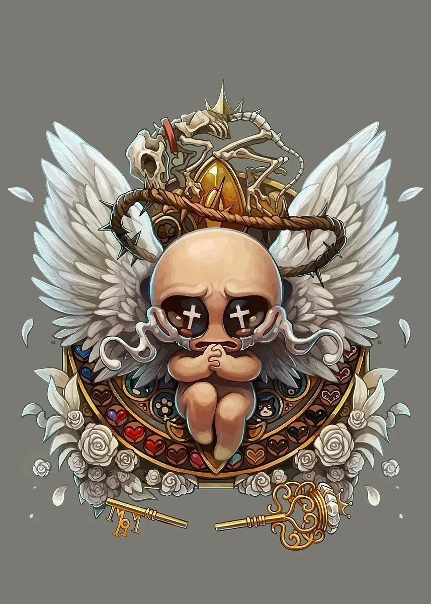 Binding of Isaac Canvas Wall Art | Roguelike Game Poster Print