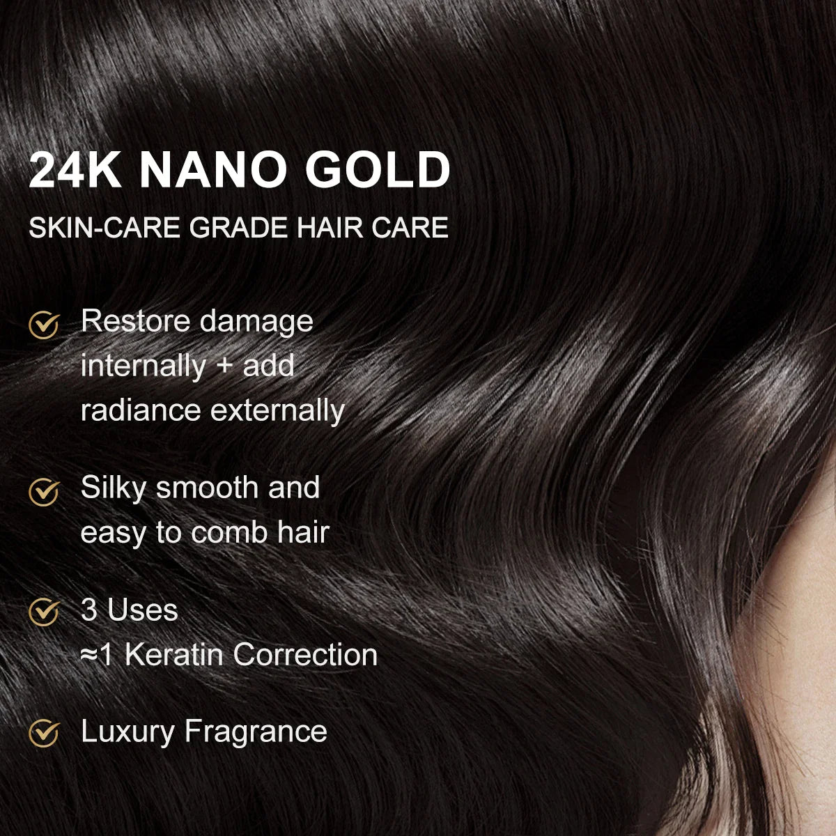 PURC 24K Nano Gold Hair Mask – Argan Oil & Shea Butter 70g