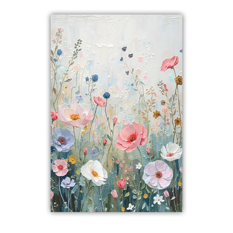 Vintage Wildflower Botanical Canvas Wall Art | Floral Poster Botanical Canvas Print Peaceful Pleasures Health and Wellness 03 15x20cm No Frame China Mainland