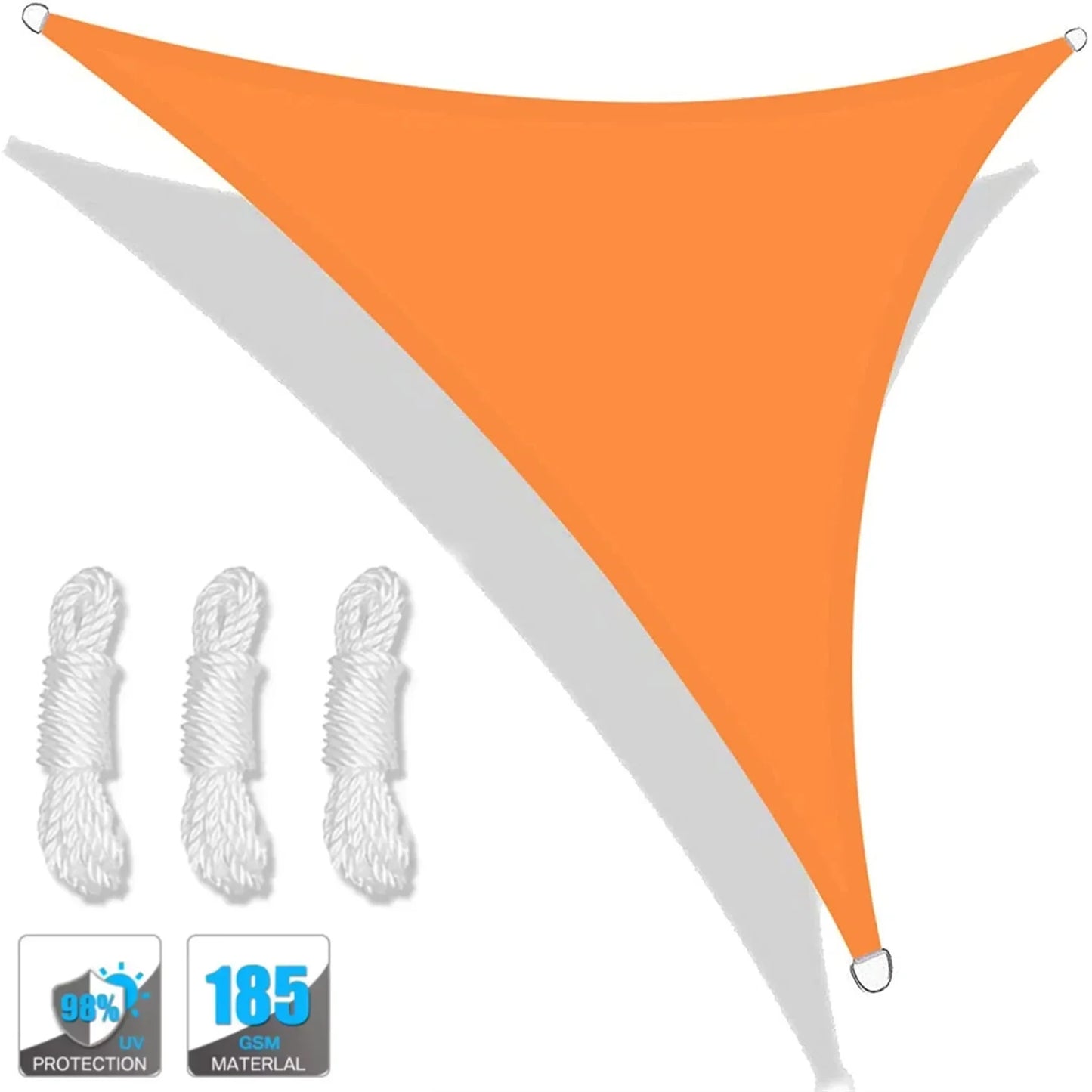 Triangle Shade Sail UPF50+ 98% UV Block Water-Resistant Canopy