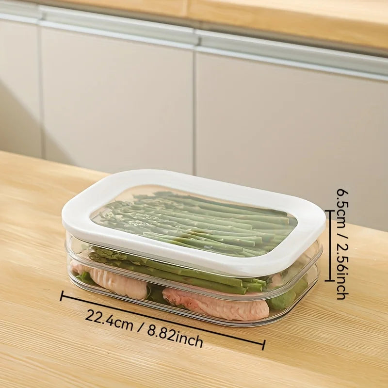 Stackable Cold Cuts & Deli Meat Storage Containers with Clear Lids Food Storage Container Peaceful Pleasures Health and Wellness 2 Floors