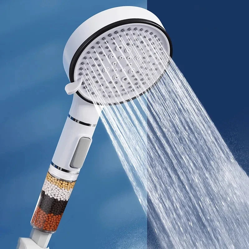 5-Mode Handheld Shower Head | Filter Beads & Pressure Boost