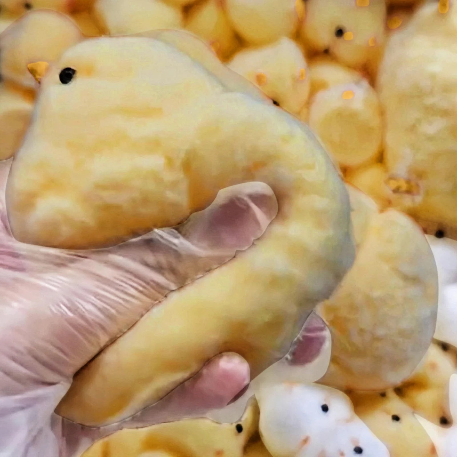 Handmade Yellow Big Chicken Plush Silicone Squishy Pinching Toys Cute Hen Chicks Taba Squeezing Gift Toy Cute Squishy Chick Peaceful Pleasures Health and Wellness
