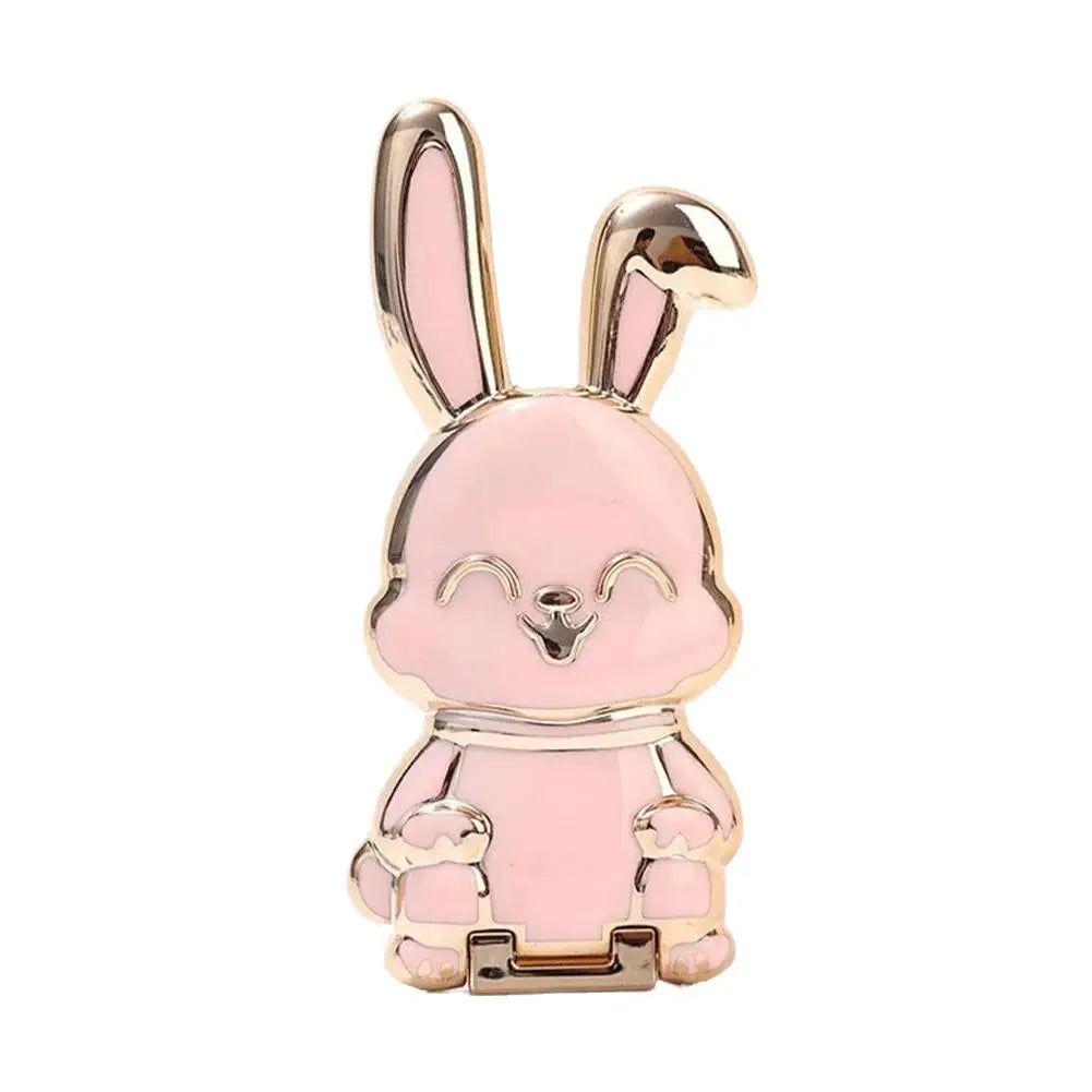 Cute Cat Phone Stand & Finger Holder with Makeup Mirror