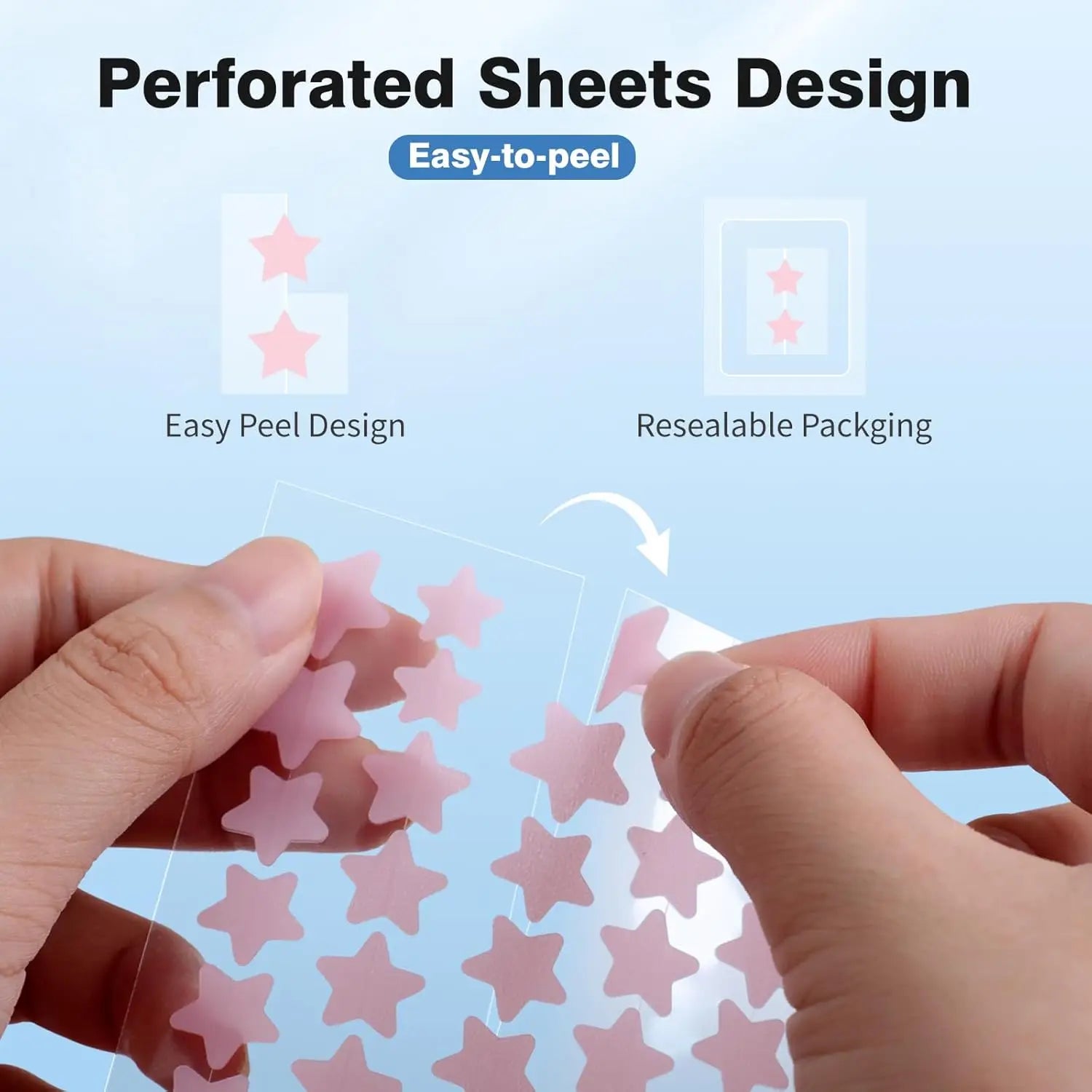 200Pcs Pimple Patches for Face Colorful Hydrocolloid Acne Patches Cute Star Zit Covers Spot Stickers with Tea Tree Acid Cica Oil Peaceful Pleasures Health and Wellness