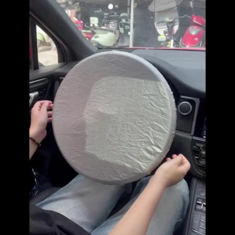 Car Sunshade Gear Steering Wheel Cover 190T Polyester Material