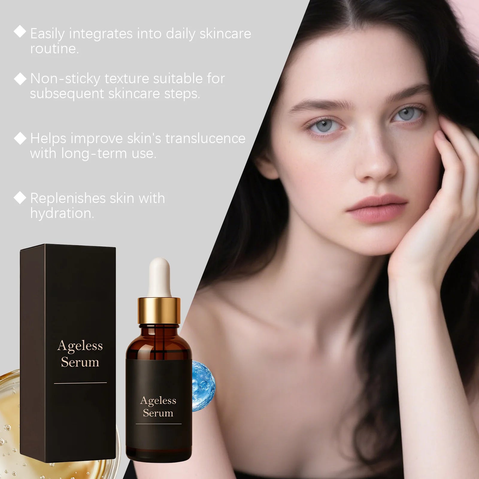 Nicotinamide Brightening Facial Essence Cuticle Repair Strong Antioxidant Properties Improve Dullness Deep Moisturizing Serum Peaceful Pleasures Health and Wellness