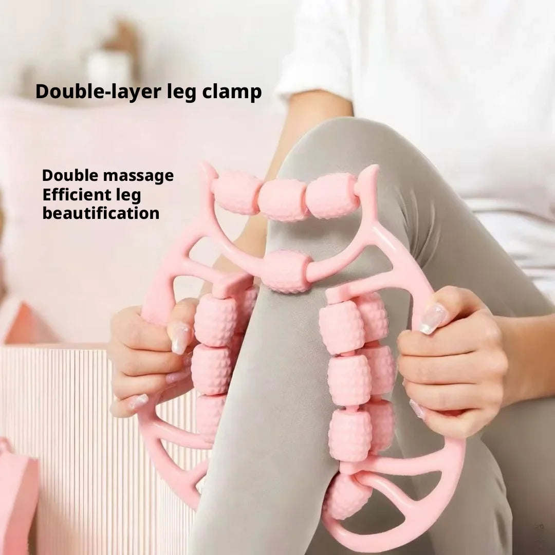 18 Wheels Manual Leg Massager Multi-Purpose Muscle Relax Roller for Calf Thigh Arm Portable Trigger Point Relief Fitness Tool Peaceful Pleasures Health and Wellness