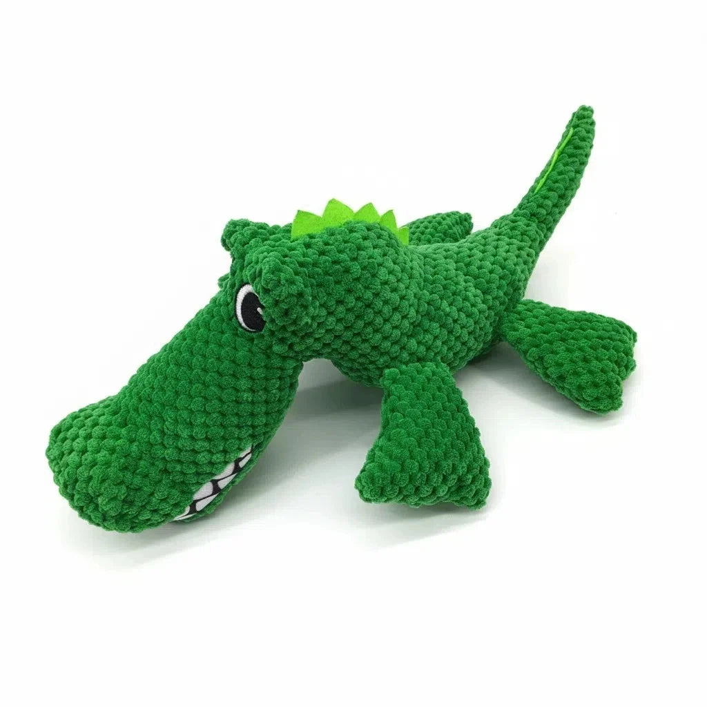 Squeaky Dinosaur Plush Dog Toy – Durable for All Dog Sizes