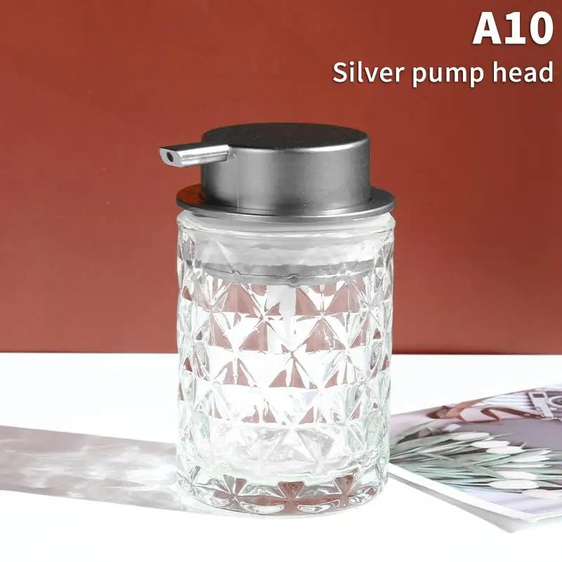 Glass Foaming Soap Dispenser | Stylish Countertop Pump Bottle