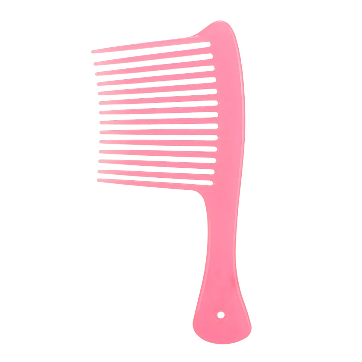 Barber Wide Tooth Shark Comb Plastic Anti Static Detangling Comb for Fluffy Hair, Salon Hairdressing Styling Tool Peaceful Pleasures Health and Wellness Pink