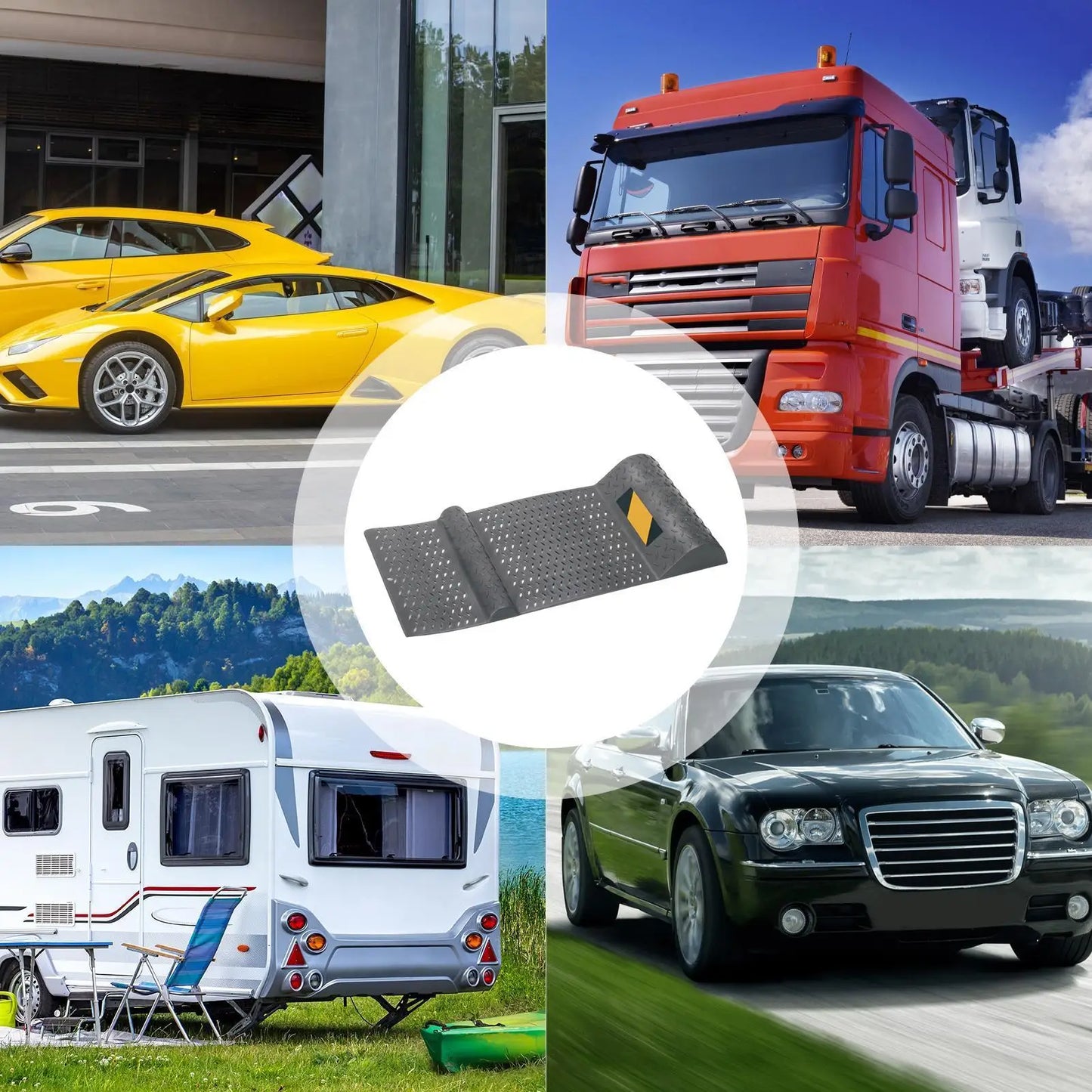 Non-Slip Car Parking Mat Wheel Chock Stopper Pad – Garage Aid