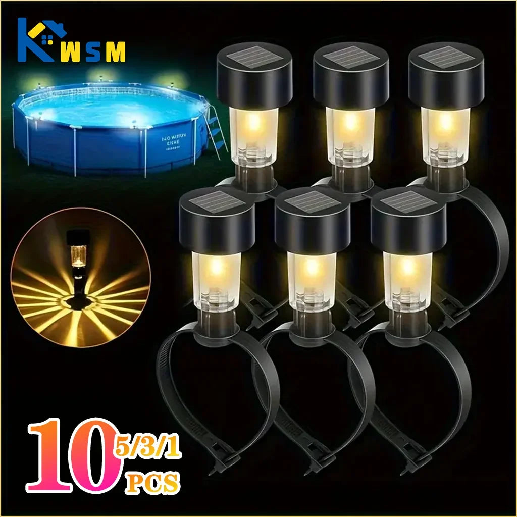 Solar Hanging LED Pool Light – IP44 Waterproof, Warm White Glow
