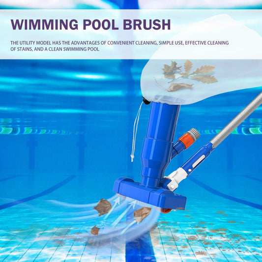 Brush Portable Pool Vacuum Handheld Vacuum Telescopic Pole Pool Vacuum Cleaner Useful Durable Swimming Pool Jet Cleaner Ponds Peaceful Pleasures Health and Wellness