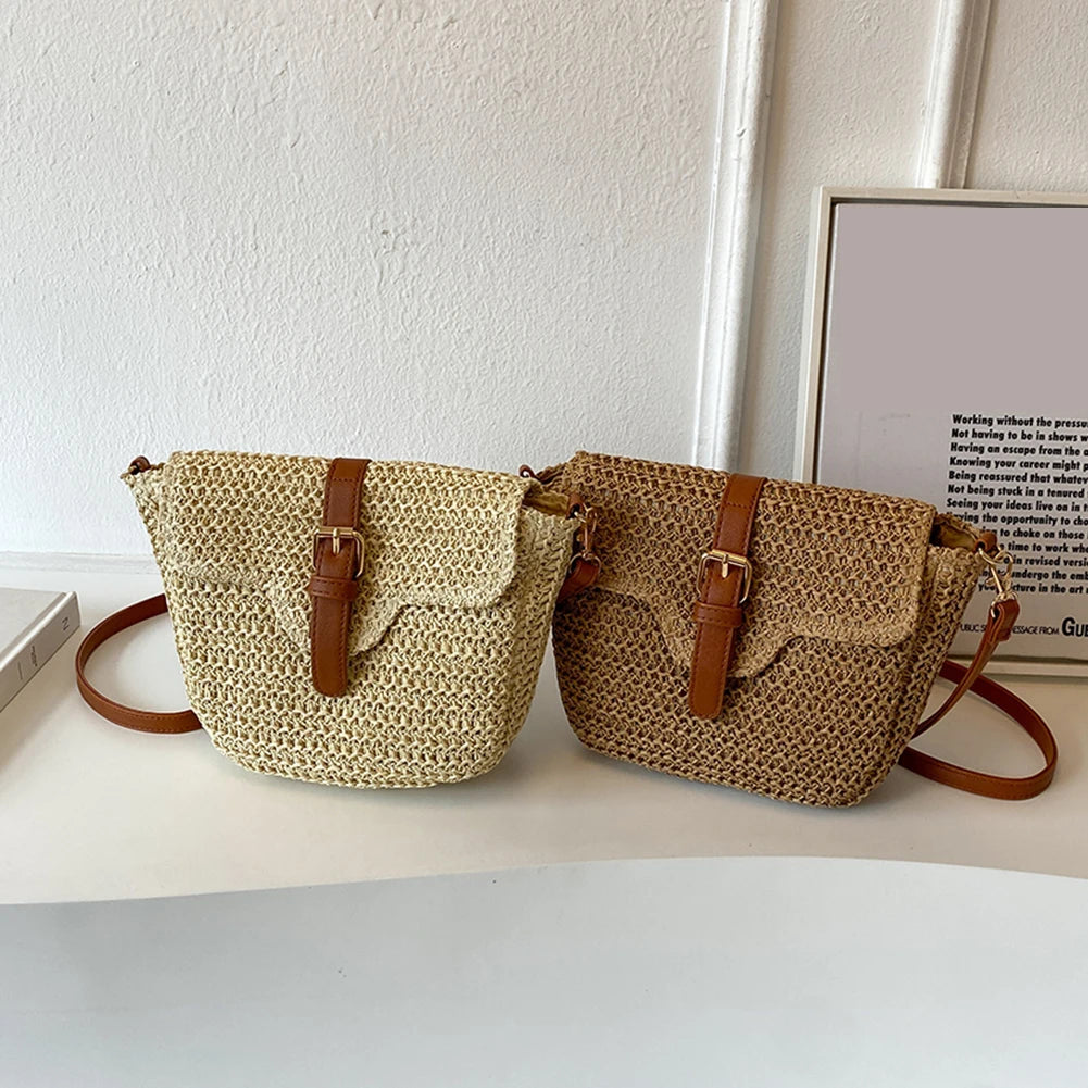 Woven Messenger Bag for Women – Handmade Paper Rope Messenger Bag Peaceful Pleasures Health and Wellness
