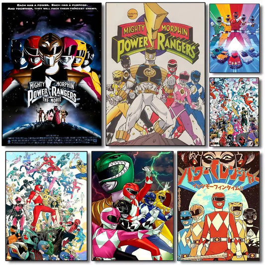 TV M-Mighty Morphin Power Rangers Poster HD art poster for home living room bar office decoration sticky, waterproof Peaceful Pleasures Health and Wellness