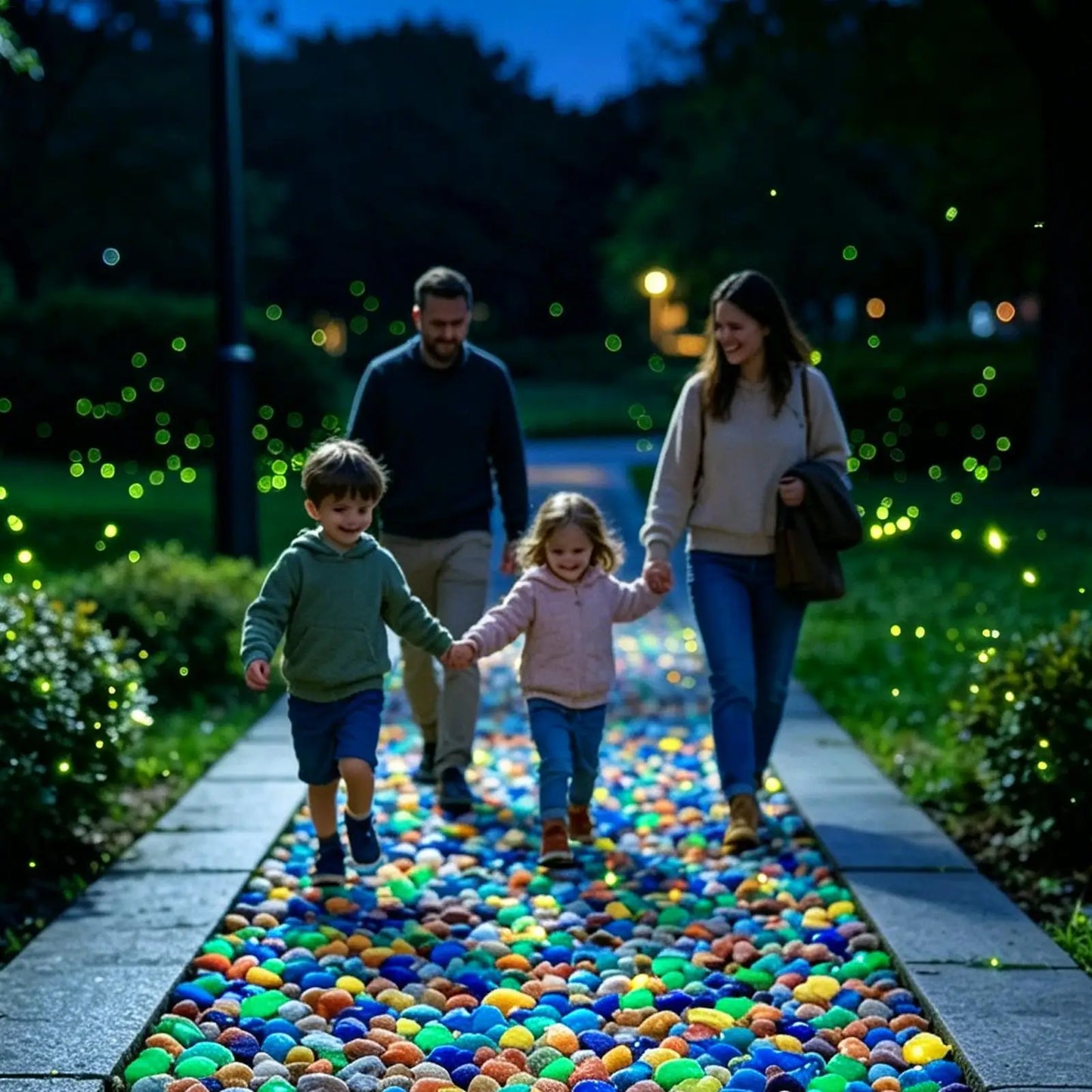 Glow in the Dark Stones 1000pcs – Luminous Garden & Aquarium Rocks