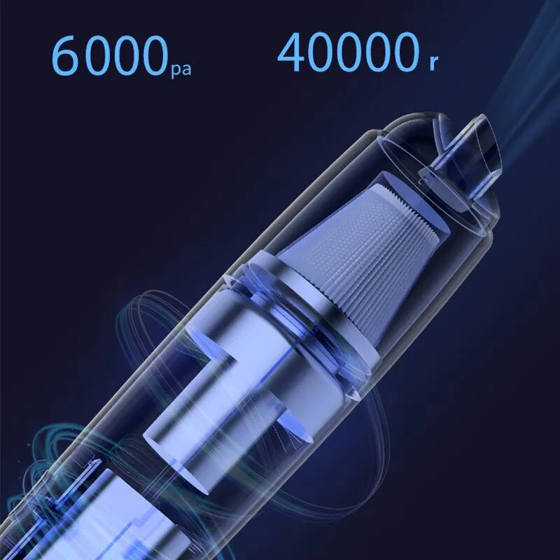 Vacuum Cleaner Mini Car Cleaning Powerful Suction Handheld Car Vacuum Cleaner Rechargeable for Car and Home Auto Vacuum Cleaner Peaceful Pleasures Health and Wellness