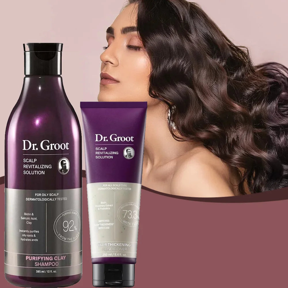 Dr.Groot Shampoo Conditioner Set Hair Loss Treatments Nourish Smoothing Thickening Scalp Hair Care Products Peaceful Pleasures Health and Wellness